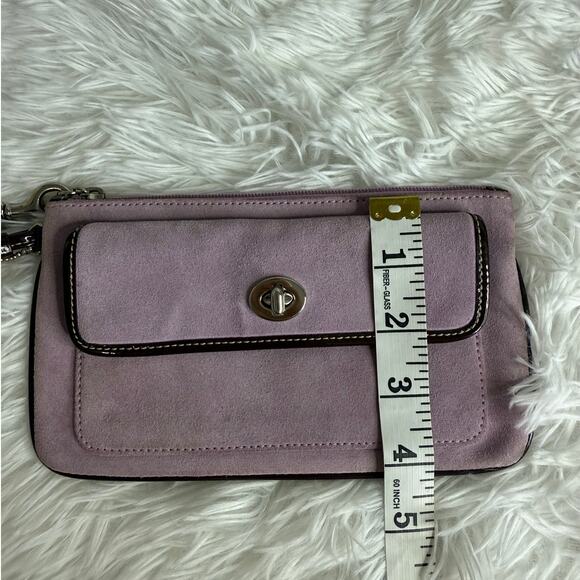 y2K COACH Suede Purple Wristlet - Picture 9 of 9